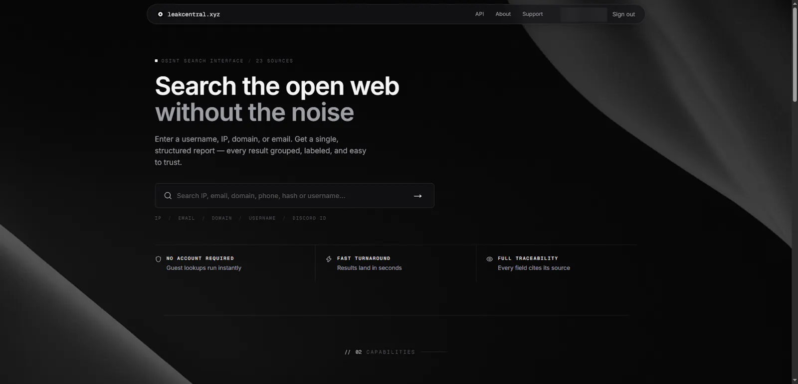 leakcentral screenshot 2