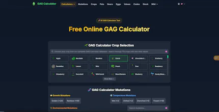 Ultimate Grow A Garden Calculator gallery image
