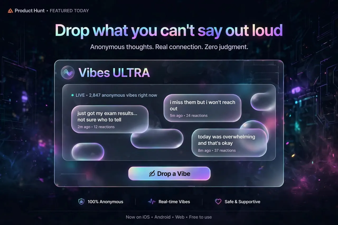 Vibes ULTRA — Anonymous Thought Wall gallery image