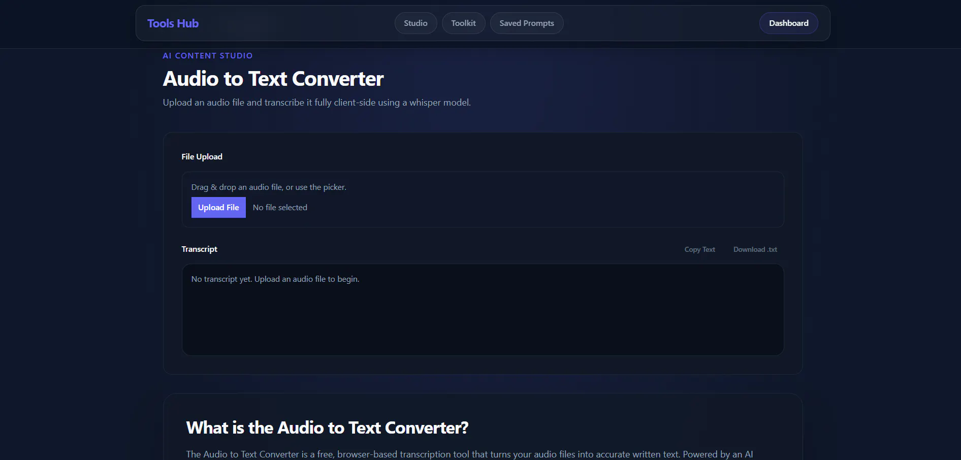 ToolHub Studio gallery image