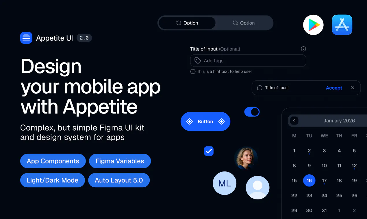 Appetite UI gallery image