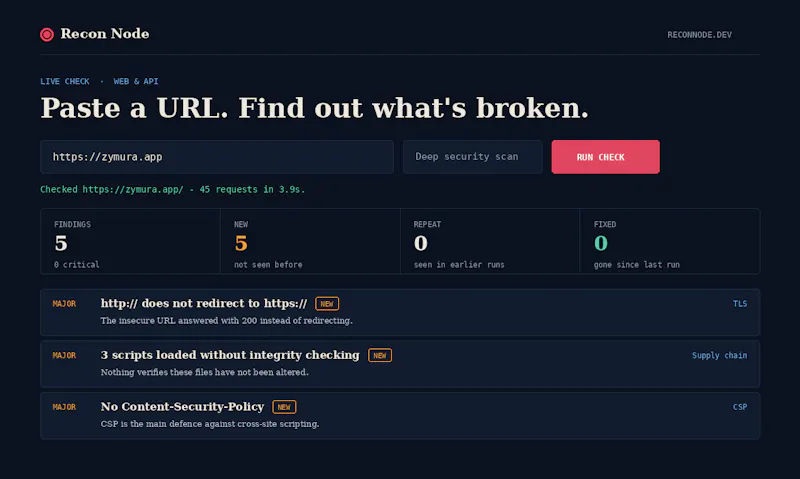 Recon Node screenshot 3