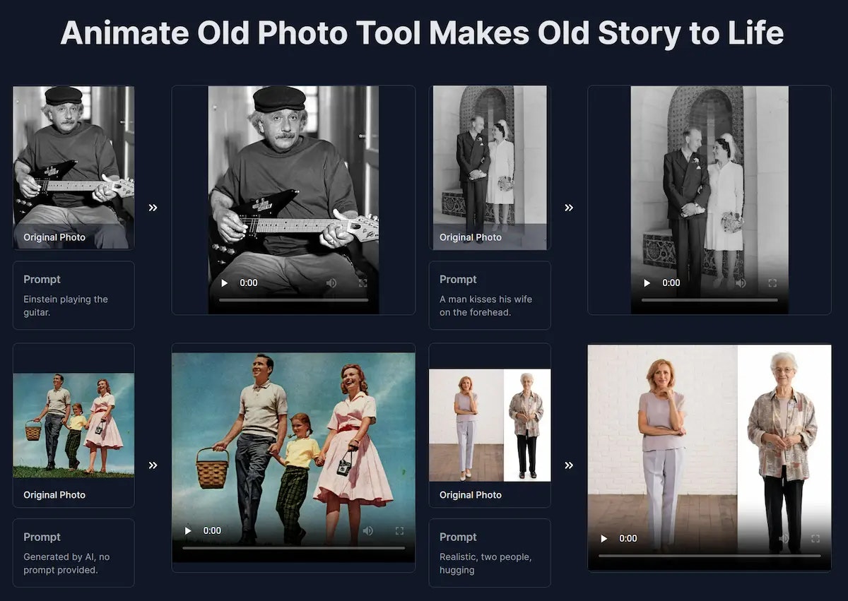 startuptile Animate Old Photos-Transform your old photos into dynamic creative animations