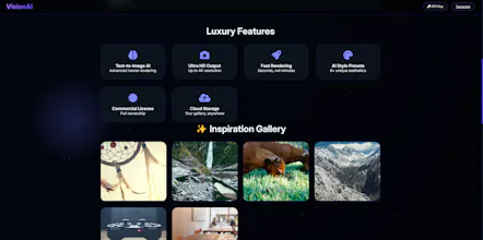 VisionAI β AI Image Generator SaaS gallery image