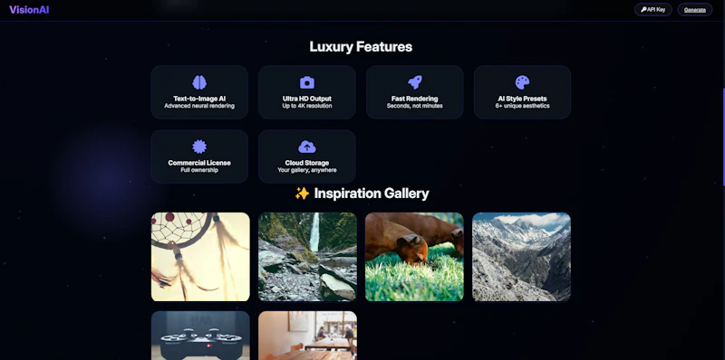 VisionAI — AI Image Generator SaaS screenshot 4