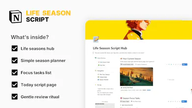Life Season Notion Template gallery image