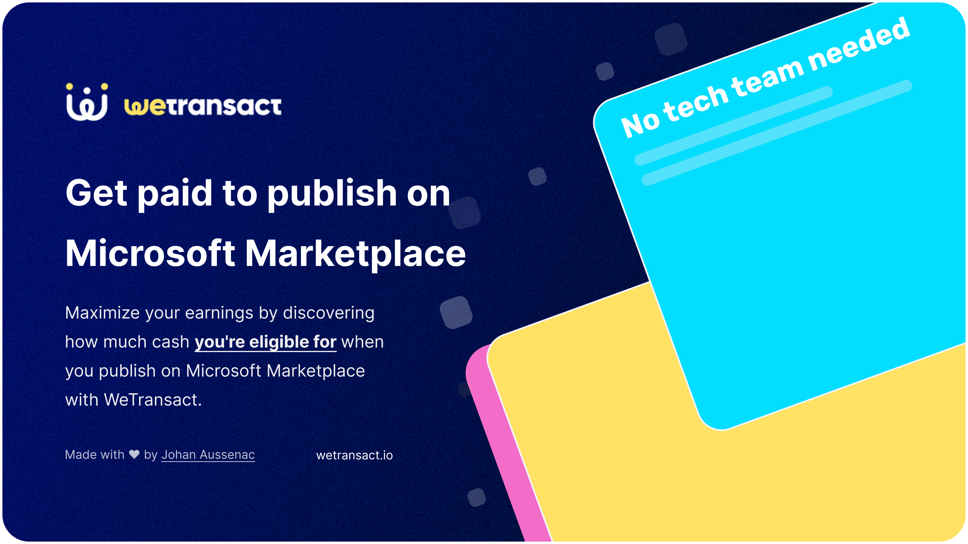 Wetransact - Earn 4-50k cash listing on Microsoft Marketplace медиа 1