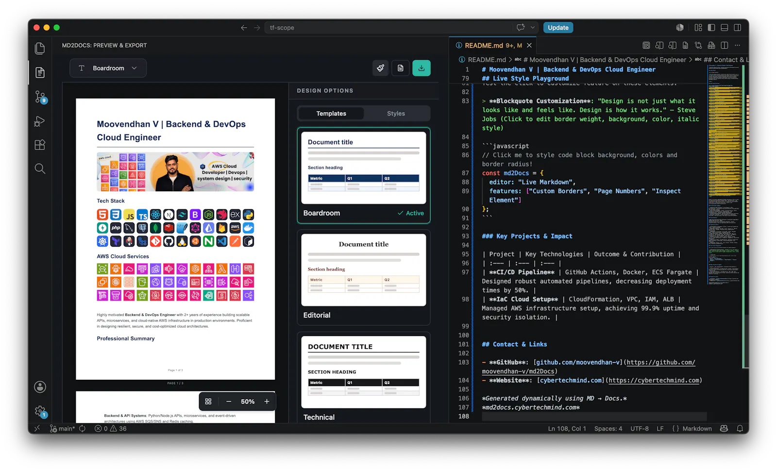 MD 2 Docs screenshot 2