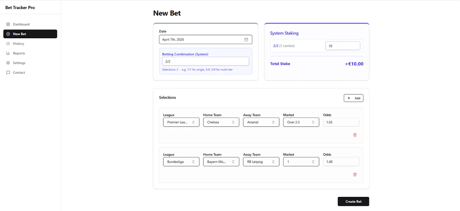 Bet Tracker Pro screenshot 2