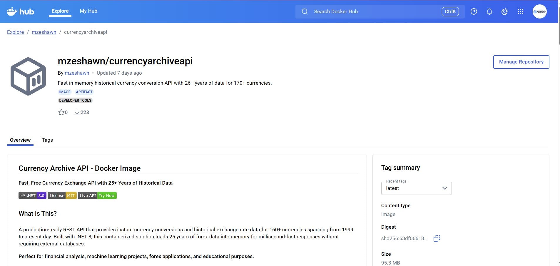CurrencyArchiveAPI — Free & Open Source. gallery image