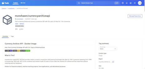 CurrencyArchiveAPI — Free & Open Source. gallery image