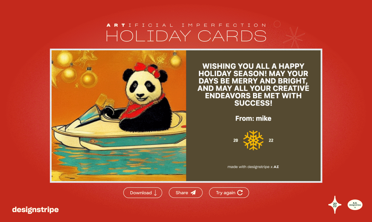 AI.Generador de tarjetas navideñas - Use A.I. Para hacer una tarjeta de vacaciones 100% única media 2