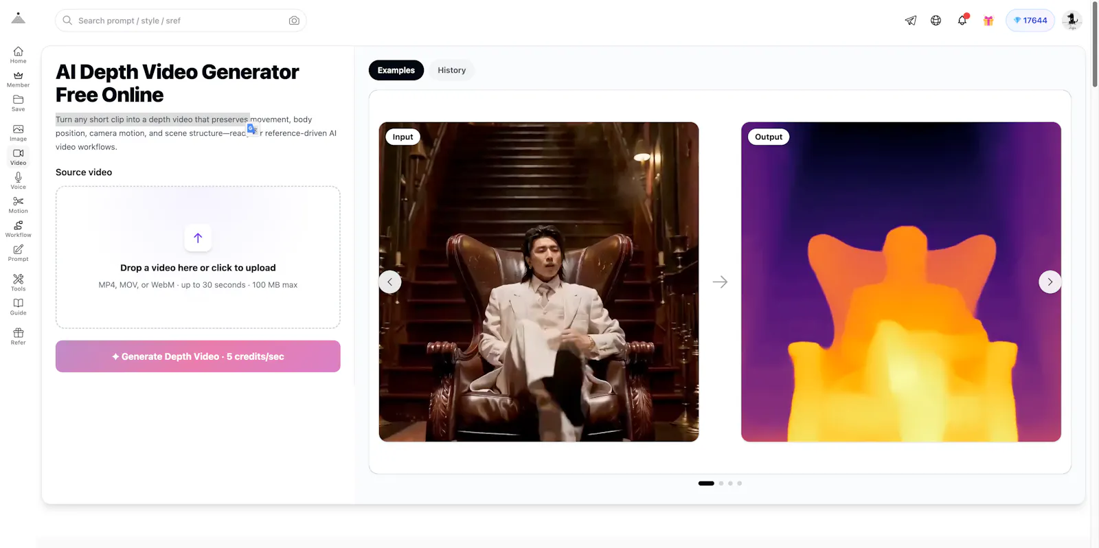 AI Depth Video Generator Free Online screenshot 1