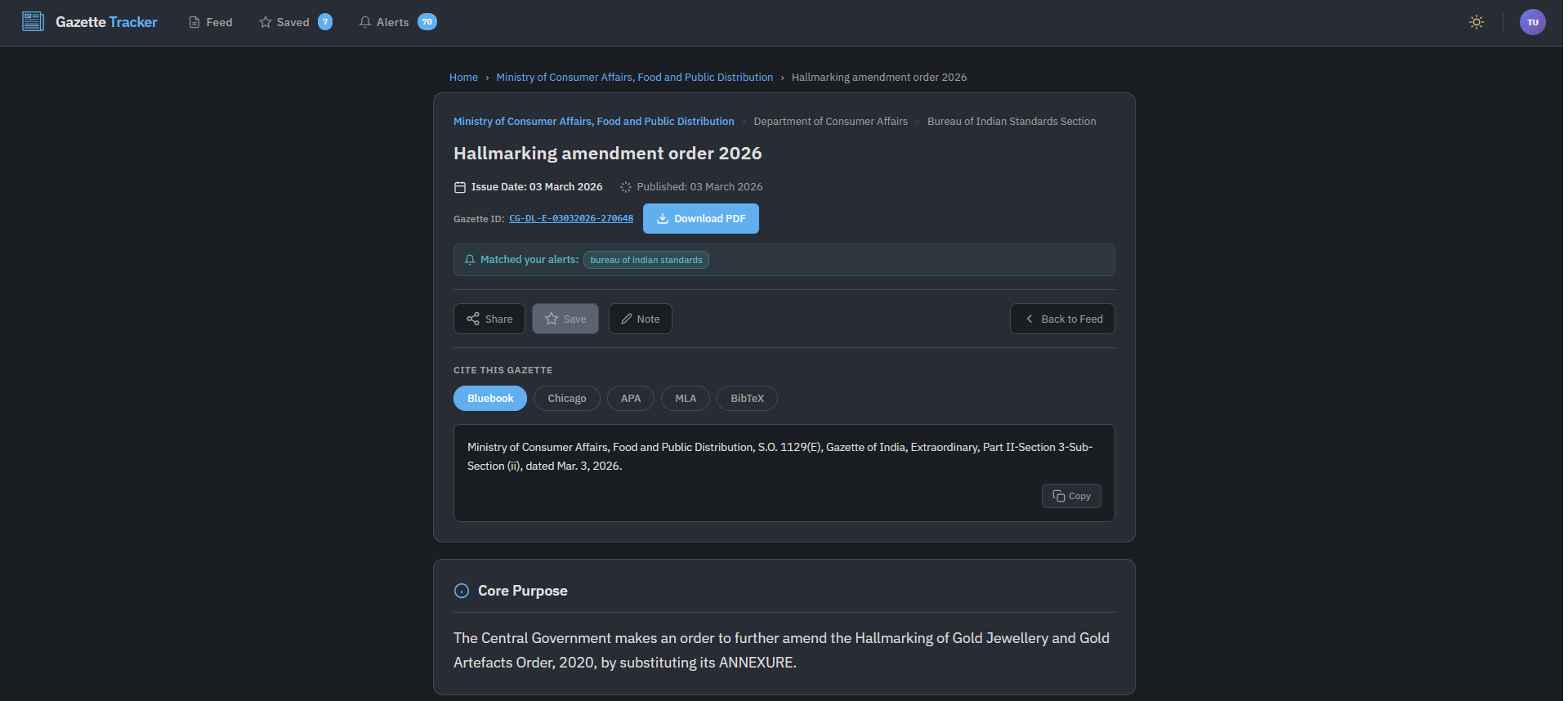 Gazette Tracker gallery image