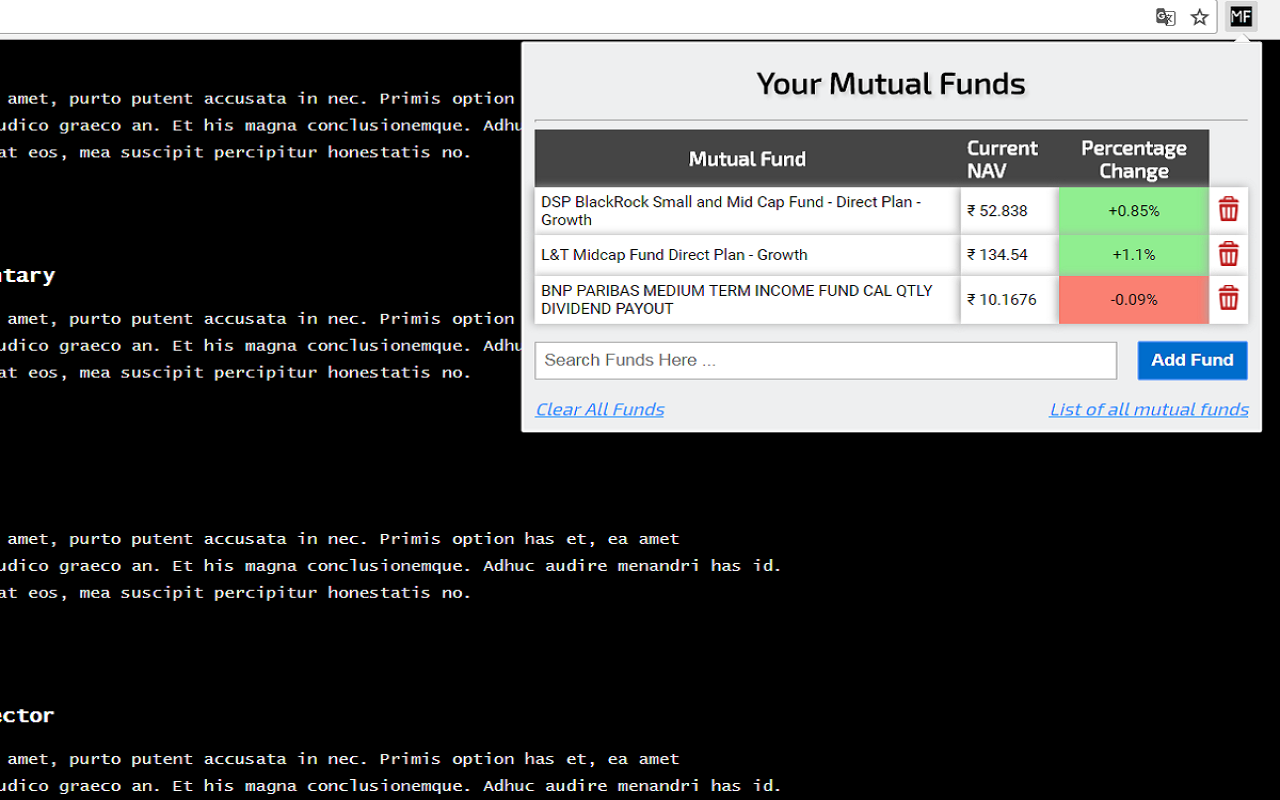 Mutual Fund Tracker (Indian Funds Only) gallery image