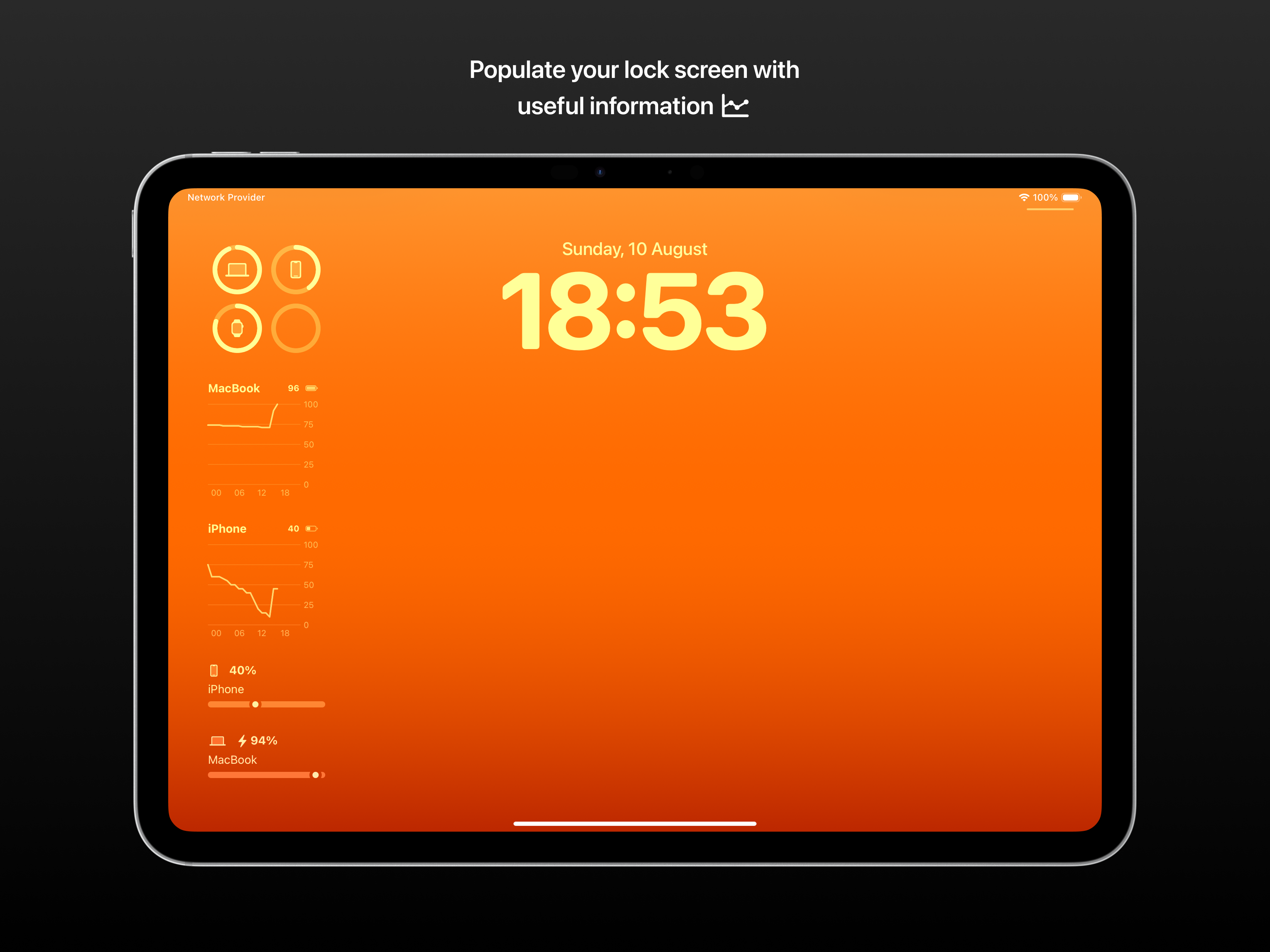 Média Batteries - widgets de batterie croisée - Intégrez les niveaux de batterie sur iPhone, iPad, Watch et Mac. 3