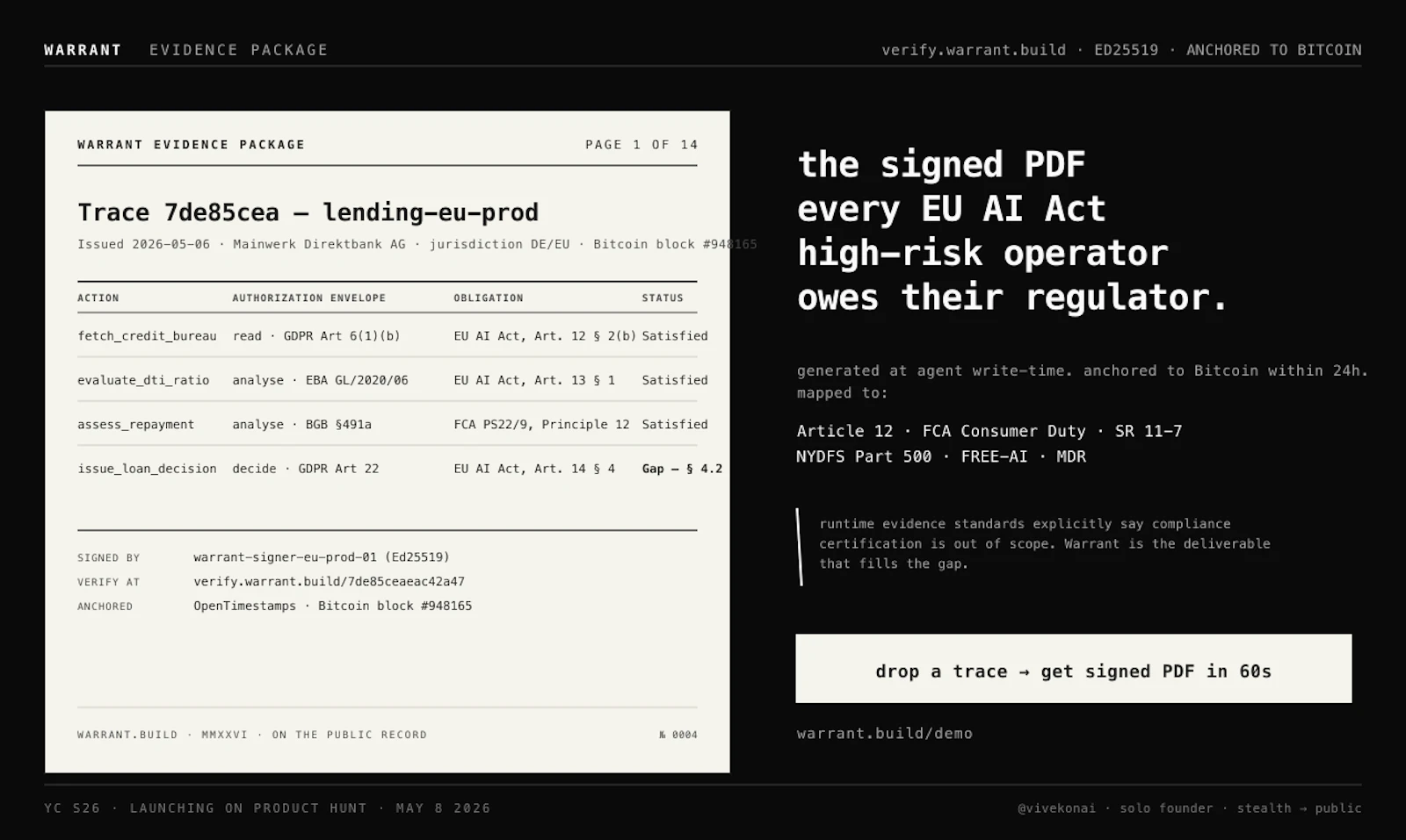 Warrant screenshot 1