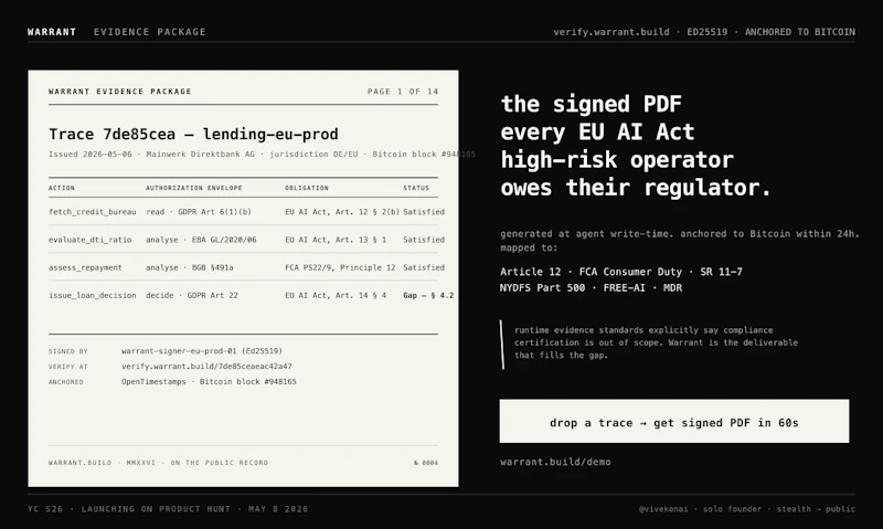 Warrant screenshot 1