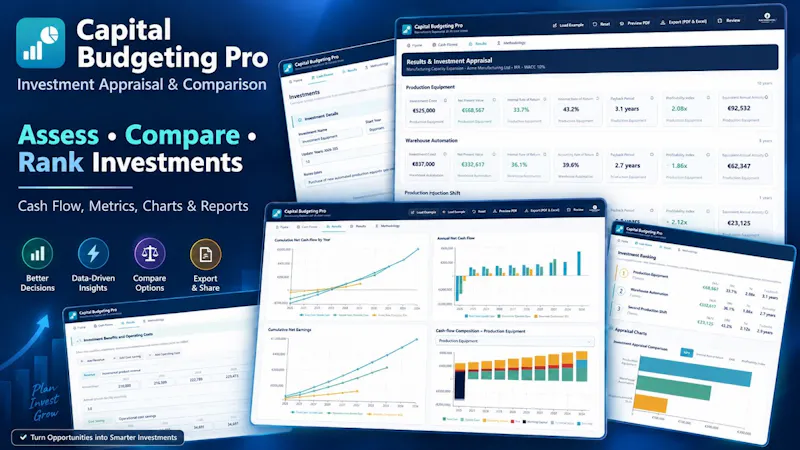 Capital Budgeting Pro screenshot 1 (video preview)