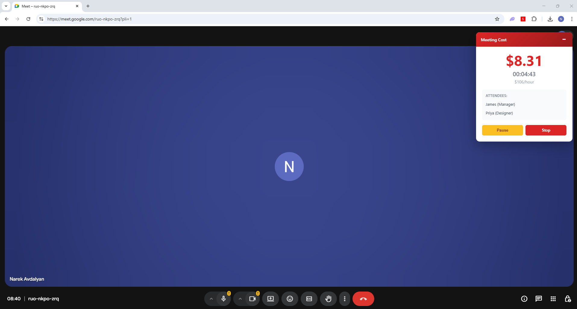 Meeting Cost Calculator gallery image