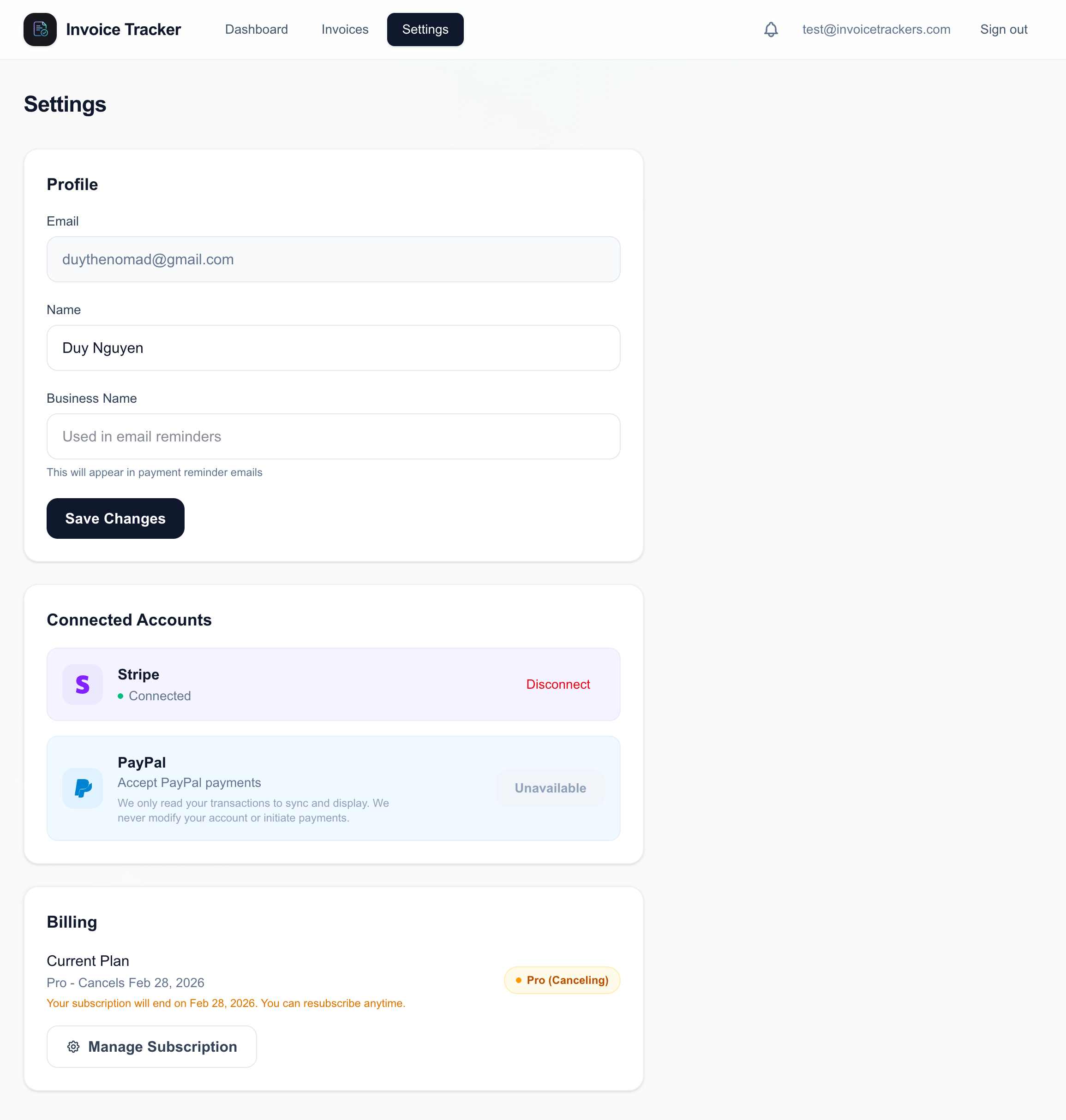 Invoice Tracker - Screenshot 4 showing product features and functionality