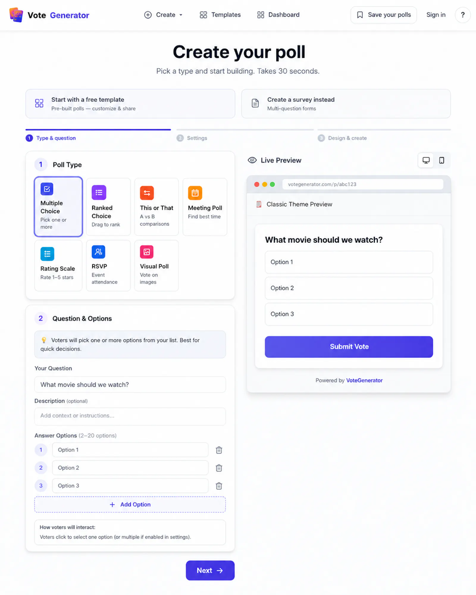 VoteGenerator screenshot 3