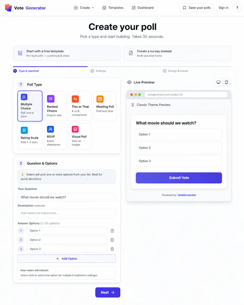 VoteGenerator screenshot 3