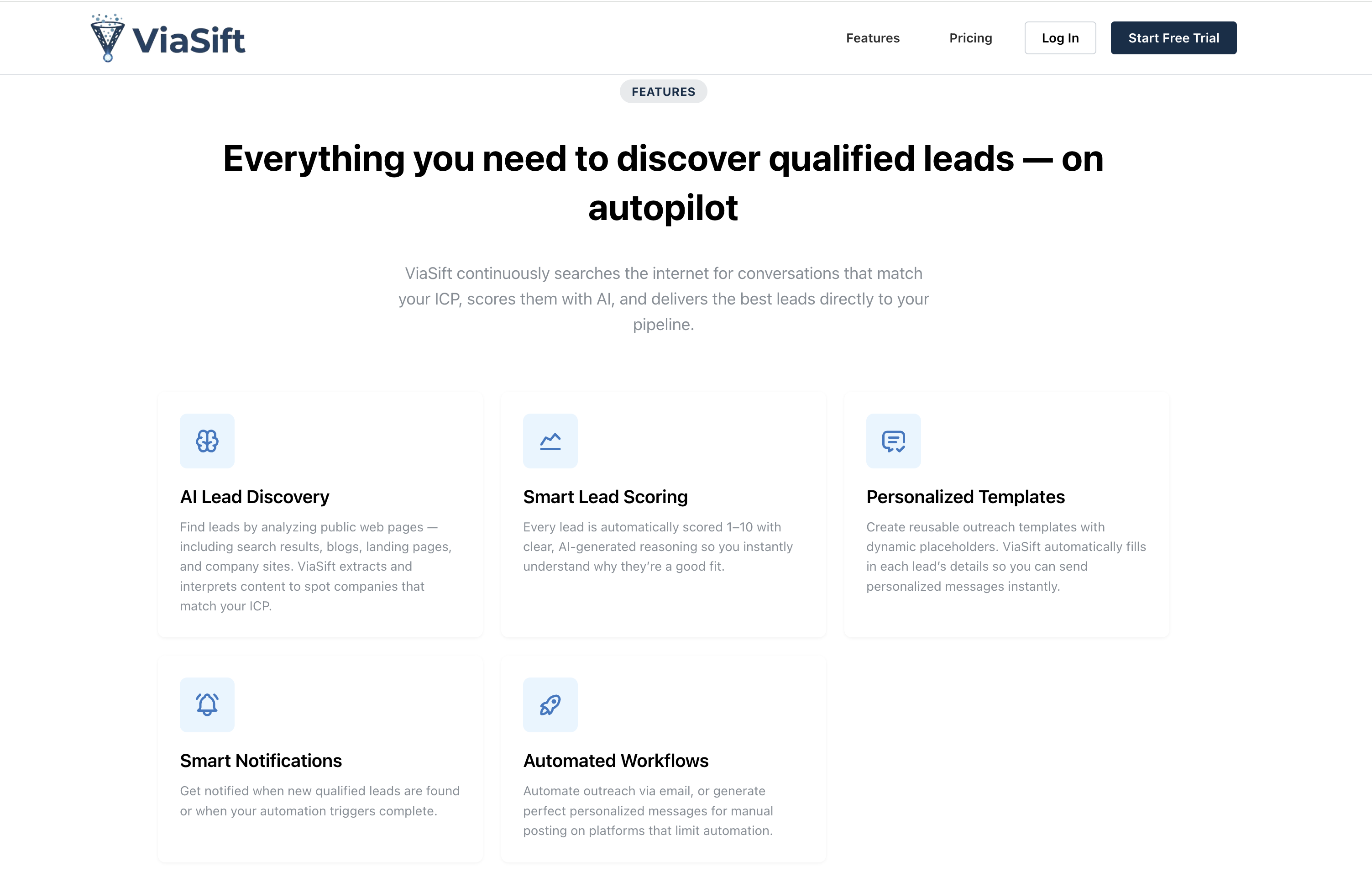 ViaSift - Screenshot 2 showing product features and functionality
