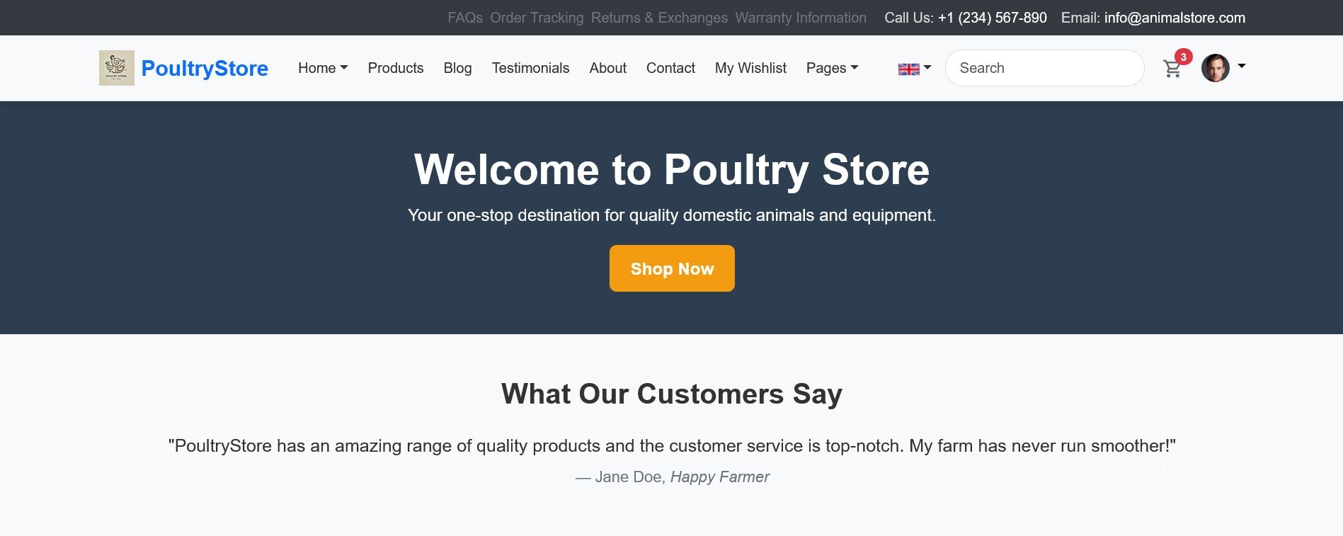 PoultryStore Supply & Farm HTML Template gallery image