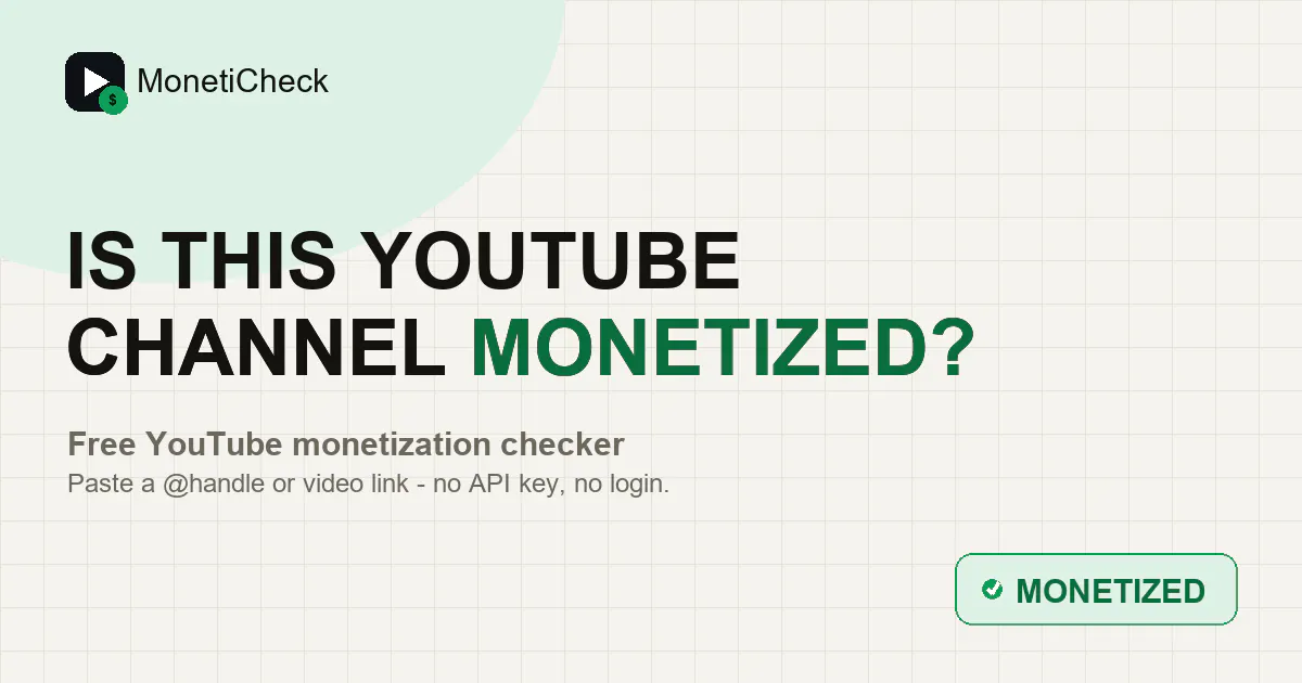 YouTube Monetization Checker