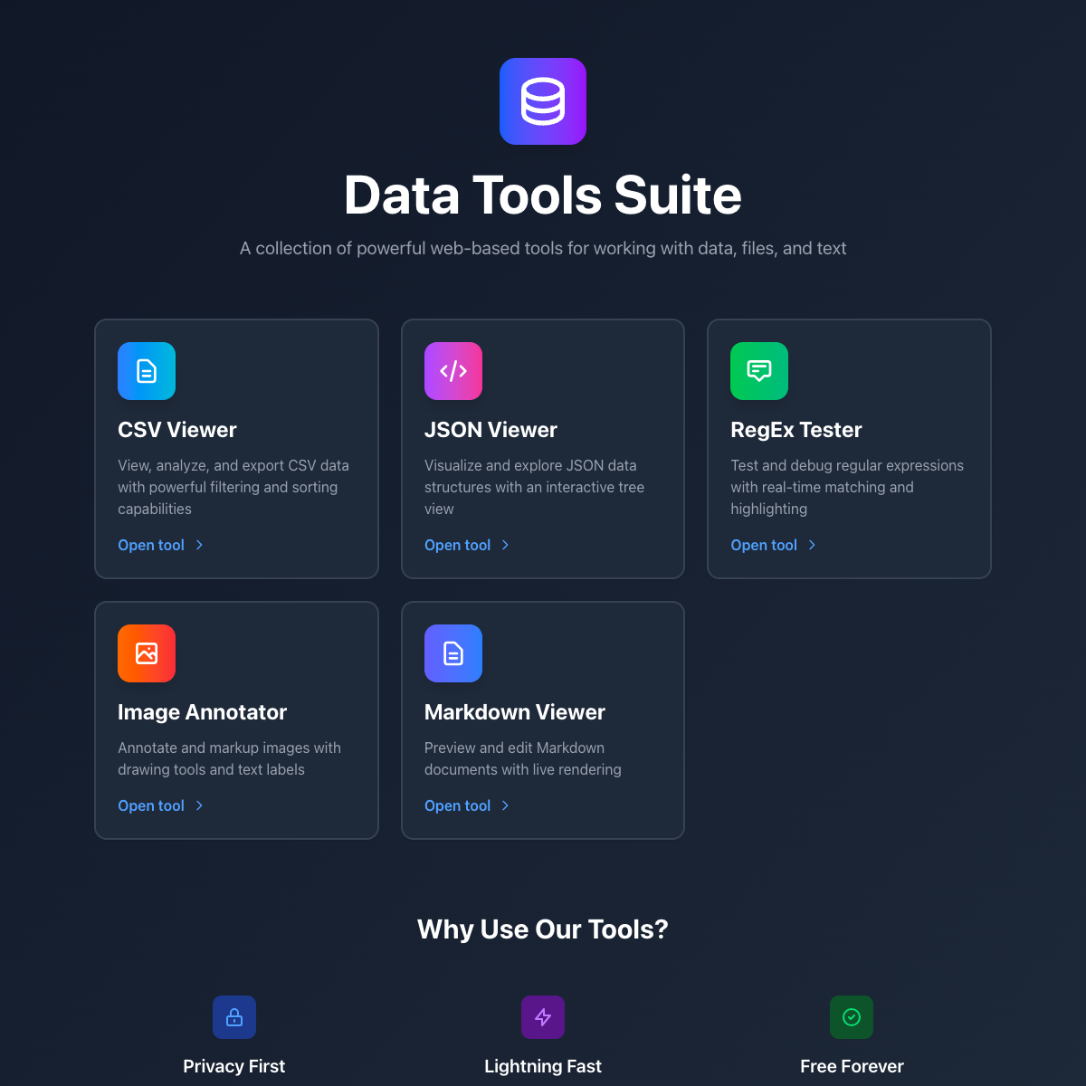 Data Tools Suite - Main product screenshot demonstrating key features and user interface