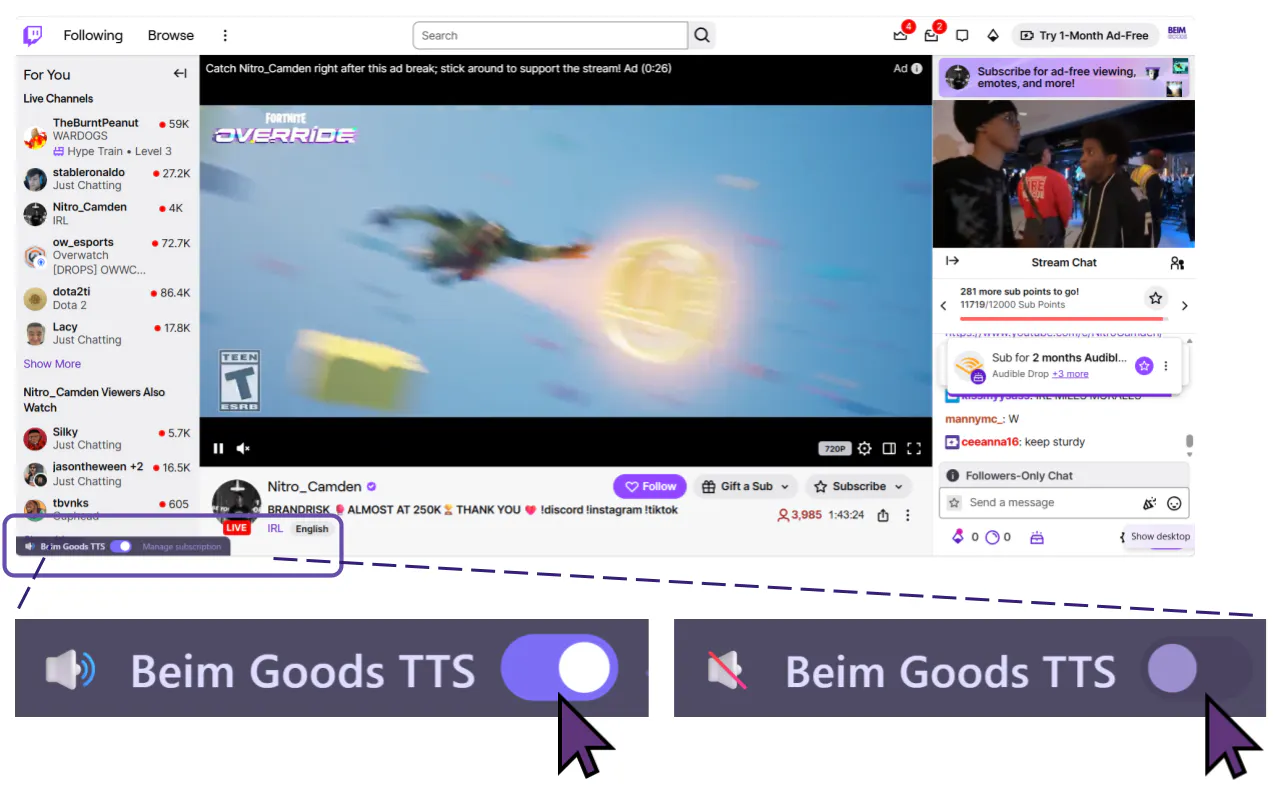 Beim Goods Livestream Chat TTS gallery image