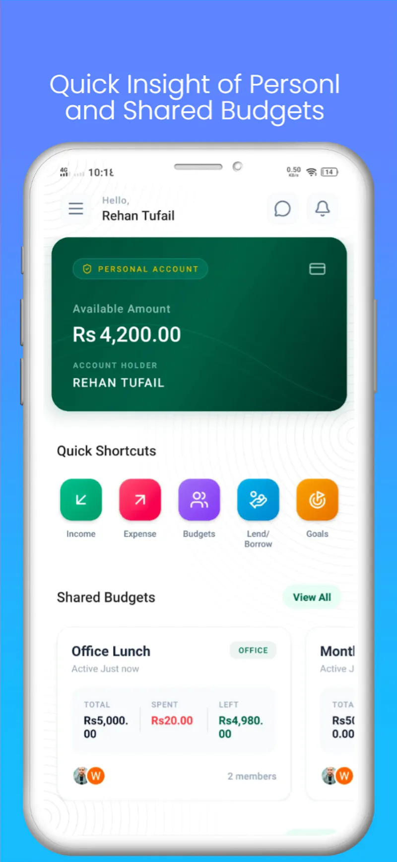 WeSpend screenshot 1