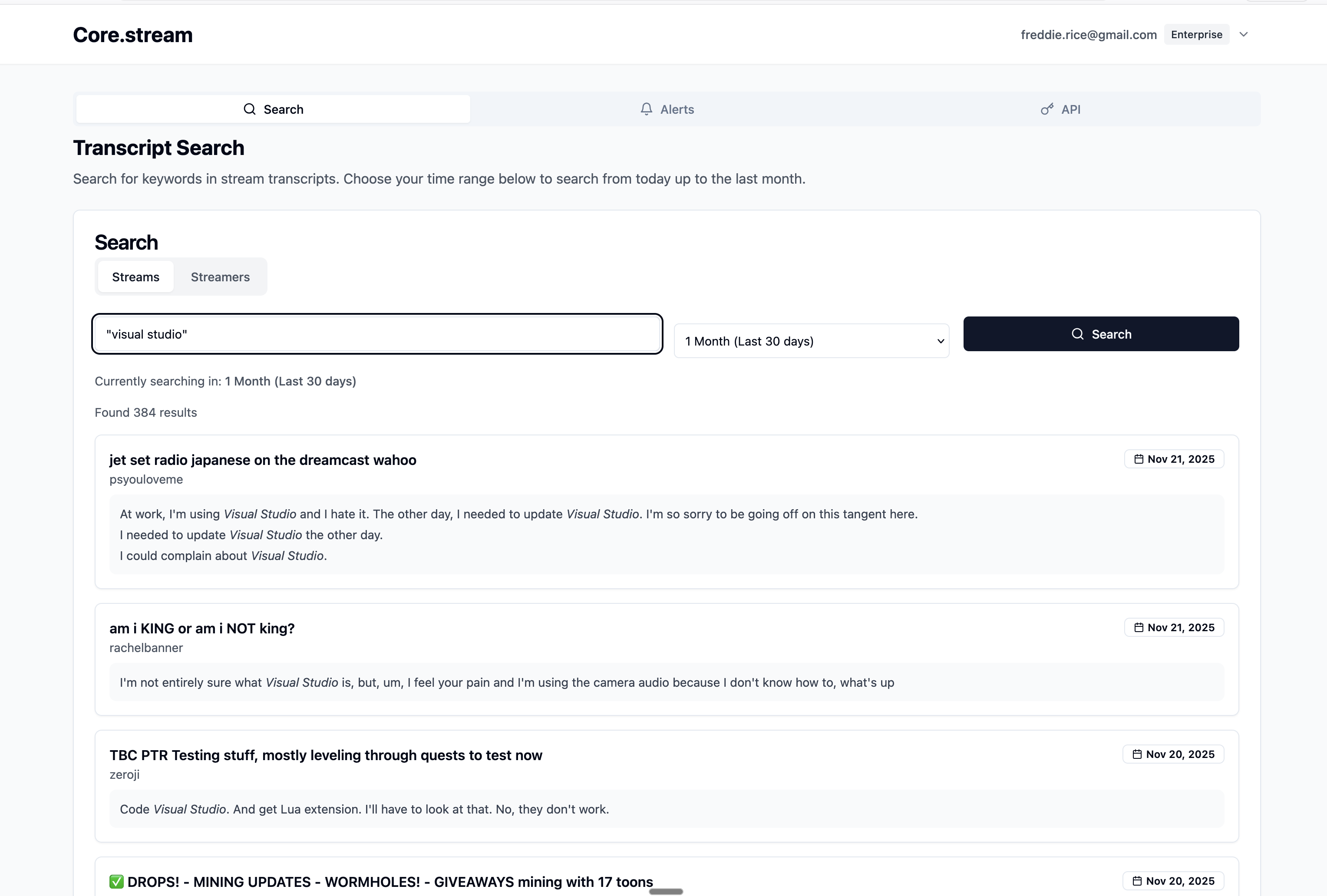 Core.stream - Screenshot 4 showing product features and functionality