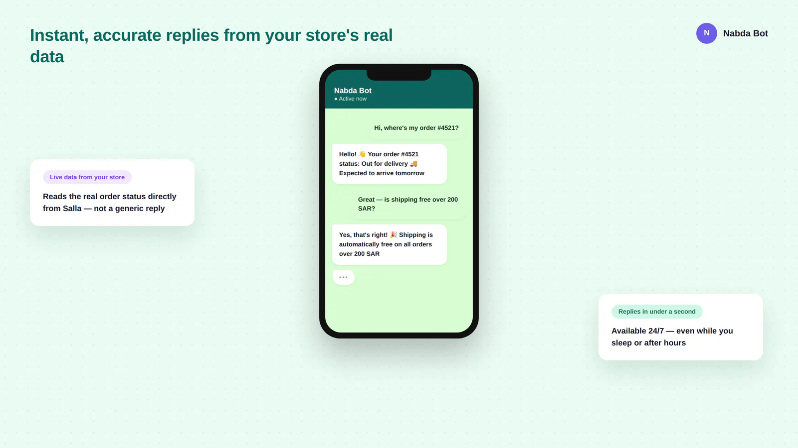 Nabdh — AI WhatsApp Assistant screenshot 2