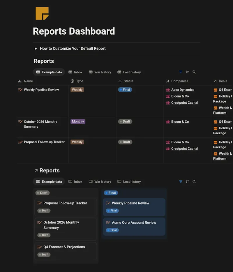 Notion CRM for Small agencies  screenshot 3