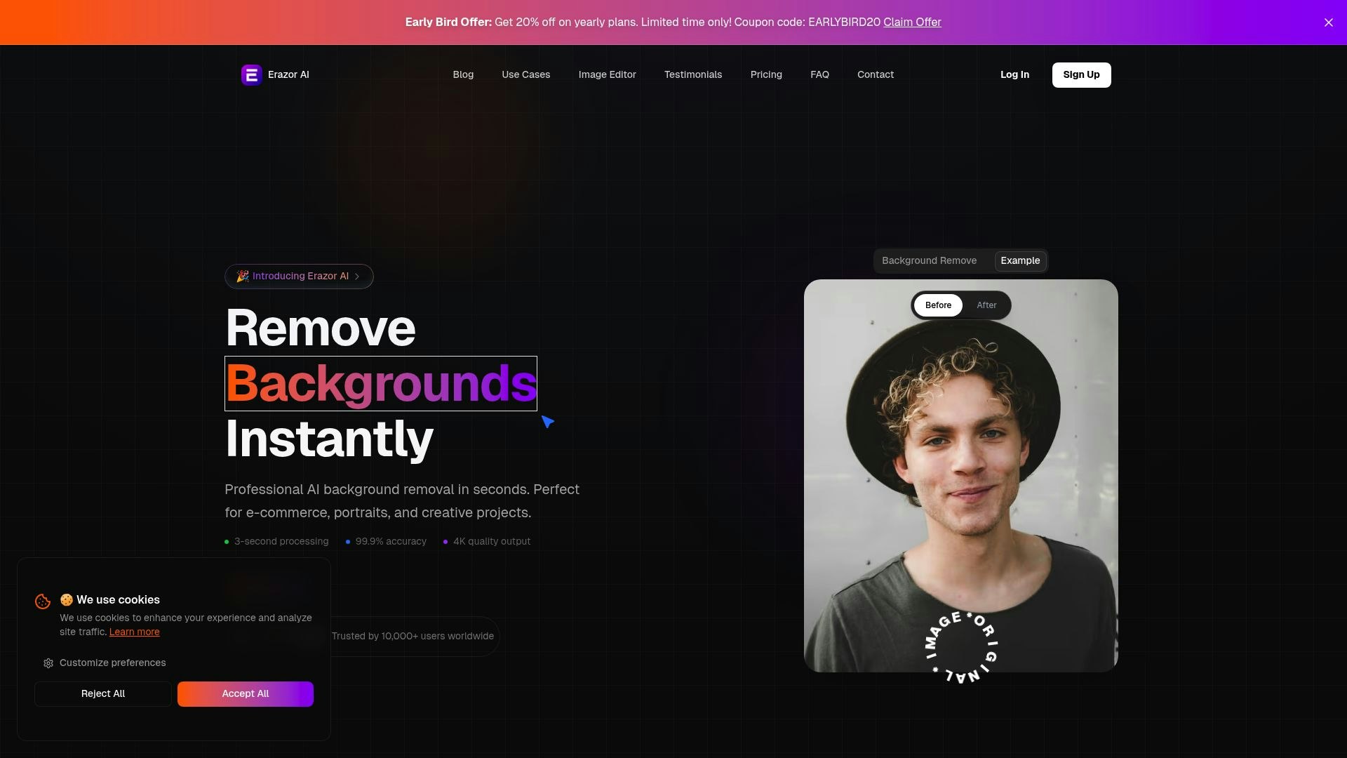 Média Éraz - Effacez les arrière-plans, modifiez instantanément, le tout dans un seul outil gratuit. 2