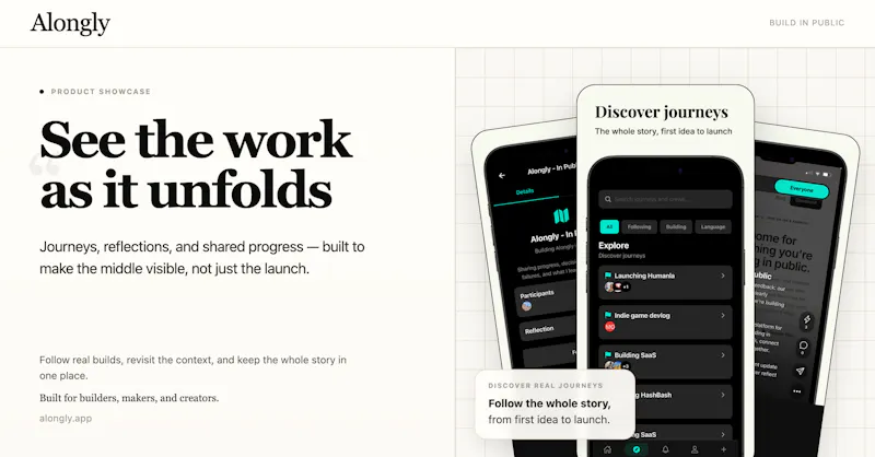 Alongly — Build in public. screenshot 2