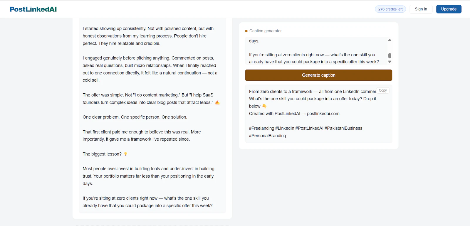 PostLinkedAI screenshot 7