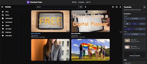 YouTube Thumbnail Tester gallery image