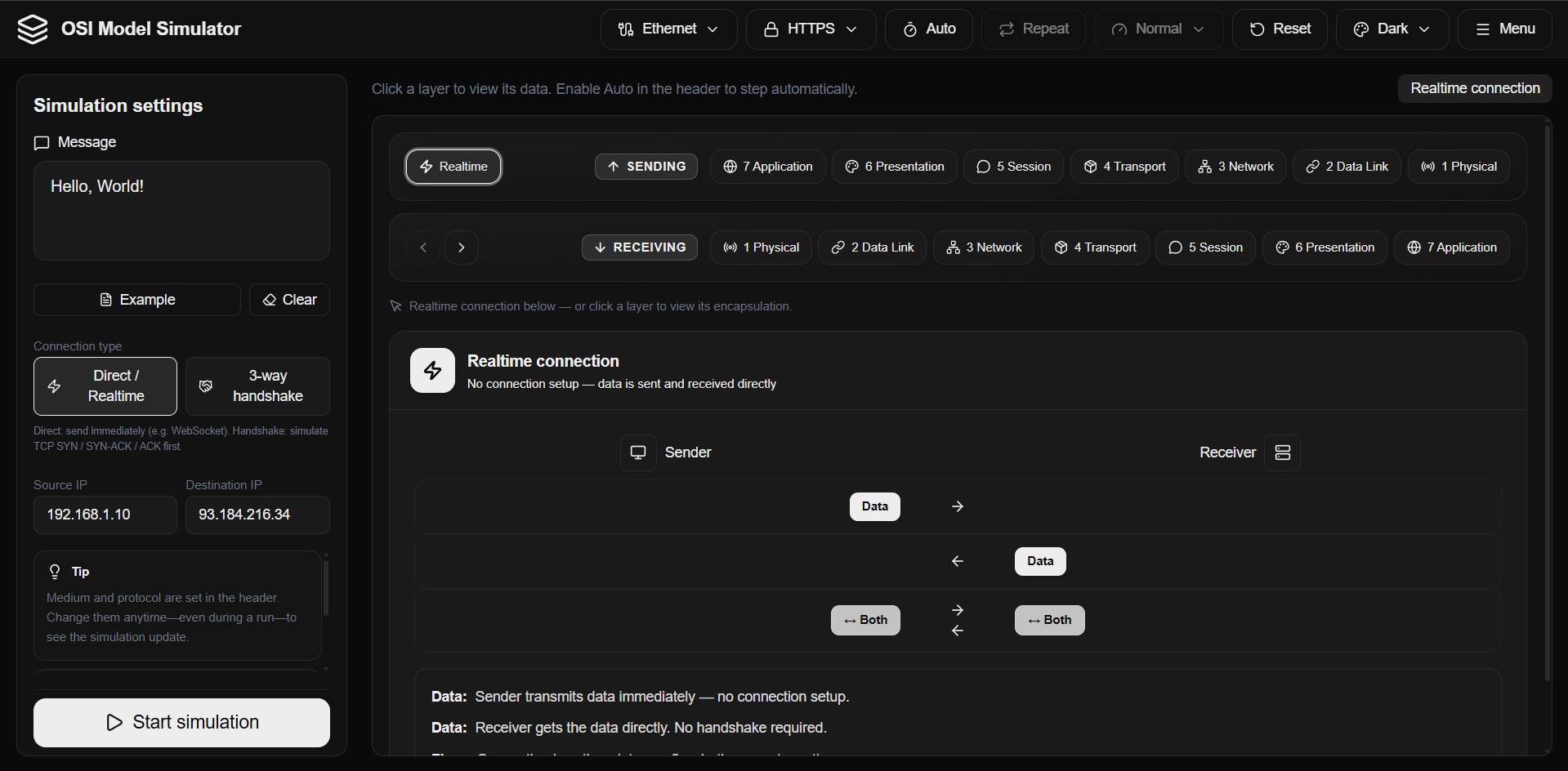 OSI Model Simulator gallery image