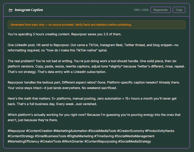 Repurposr screenshot 5