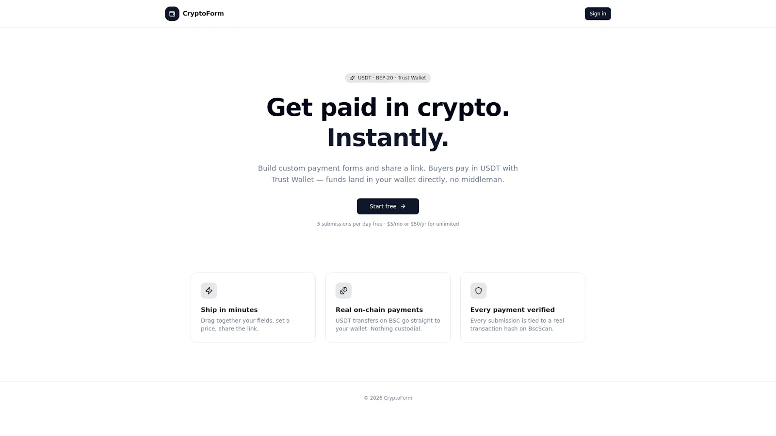 CryptoForm screenshot 1