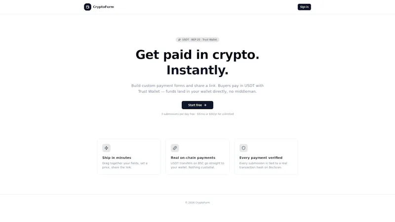 CryptoForm screenshot 1