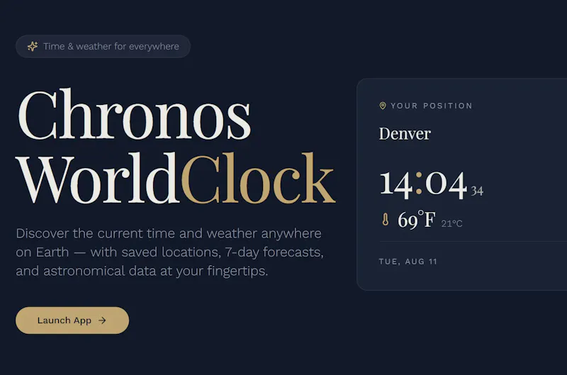 Chronos World Clock screenshot 2
