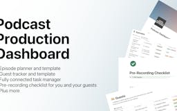 Podcast Production Dashboard media 1