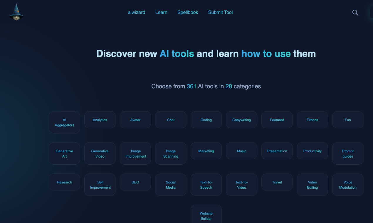 startuptile aiwizard-Discover new AI tools and learn how to use them