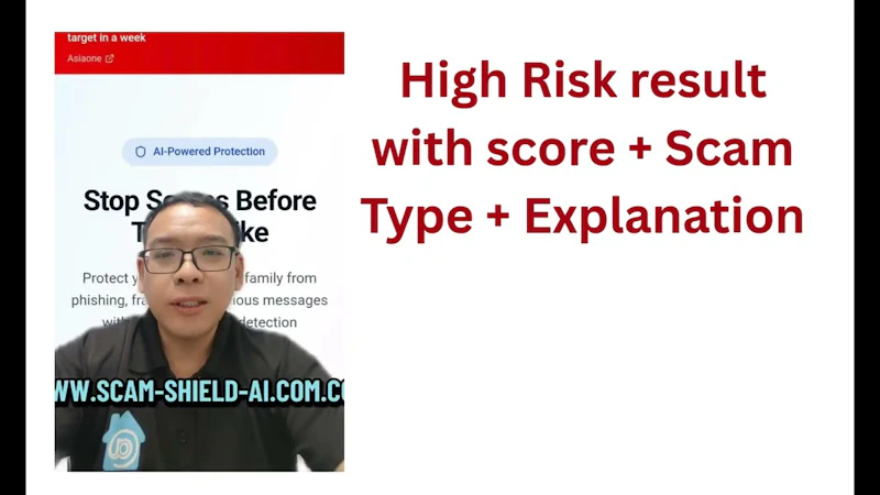 ScamGuard AI screenshot 1 (video preview)
