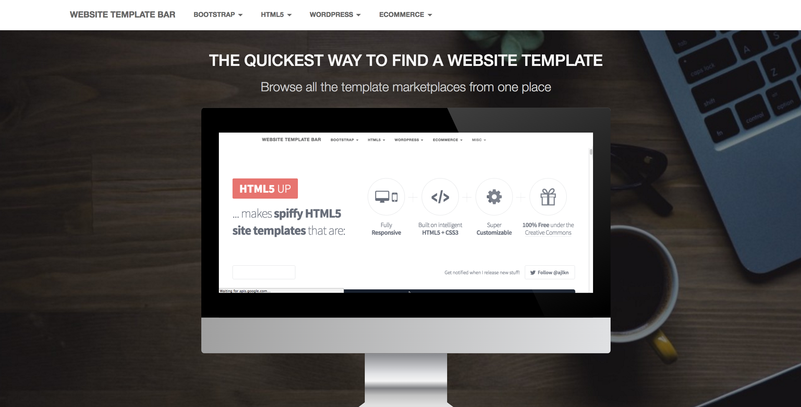 Website Template Bar Image