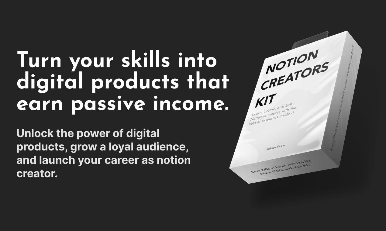 Mídia 1 de Kit de criadores de noção - Recursos de noção para aprender, criar e vender modelos de noção.